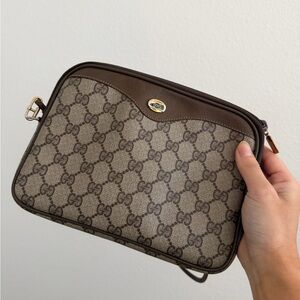 Vintage Gucci Monogram Crossbody Bag